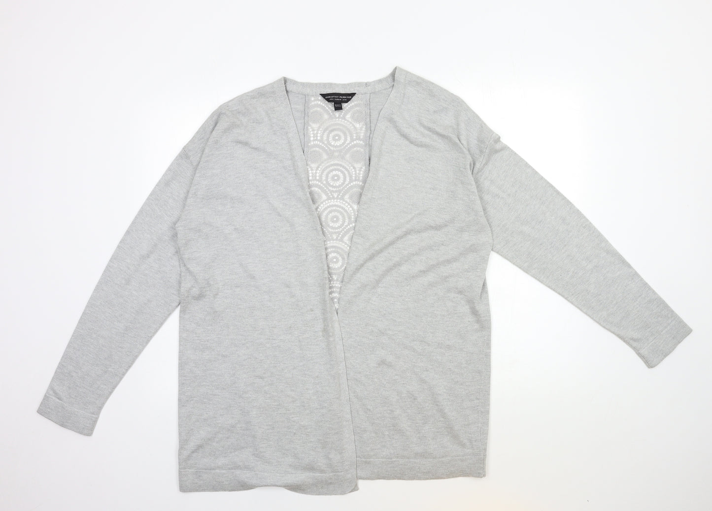 Dorothy Perkins Womens Grey  Knit Cardigan Jumper Size 18