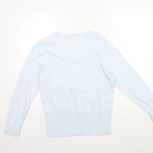 Daily Women Womens Blue  Knit Pullover Jumper Size M