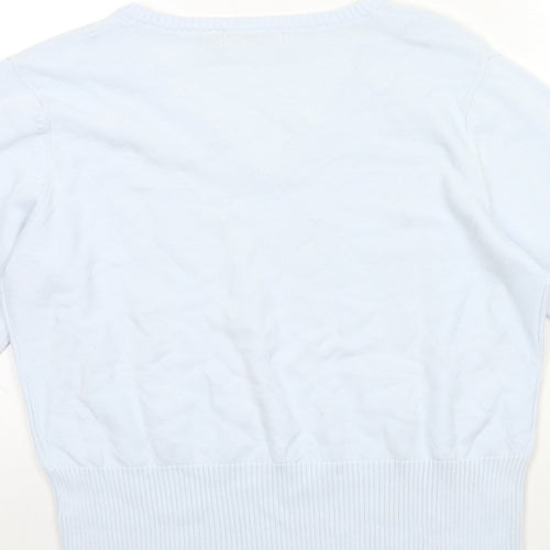 Daily Women Womens Blue  Knit Pullover Jumper Size M
