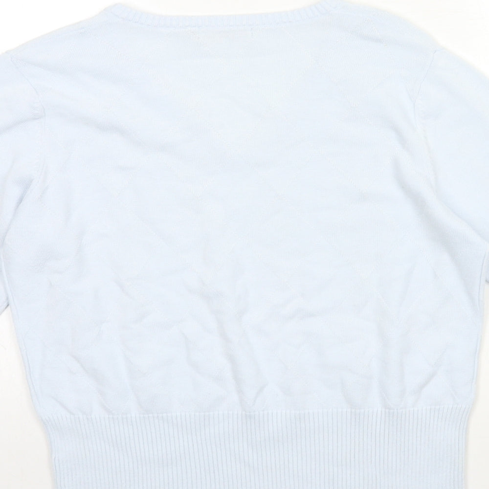 Daily Women Womens Blue  Knit Pullover Jumper Size M