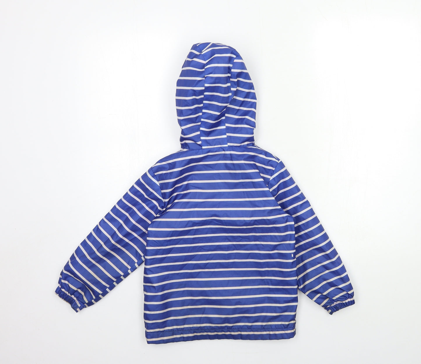 George Boys Blue Striped  Rain Coat Jacket Size 3-4 Years