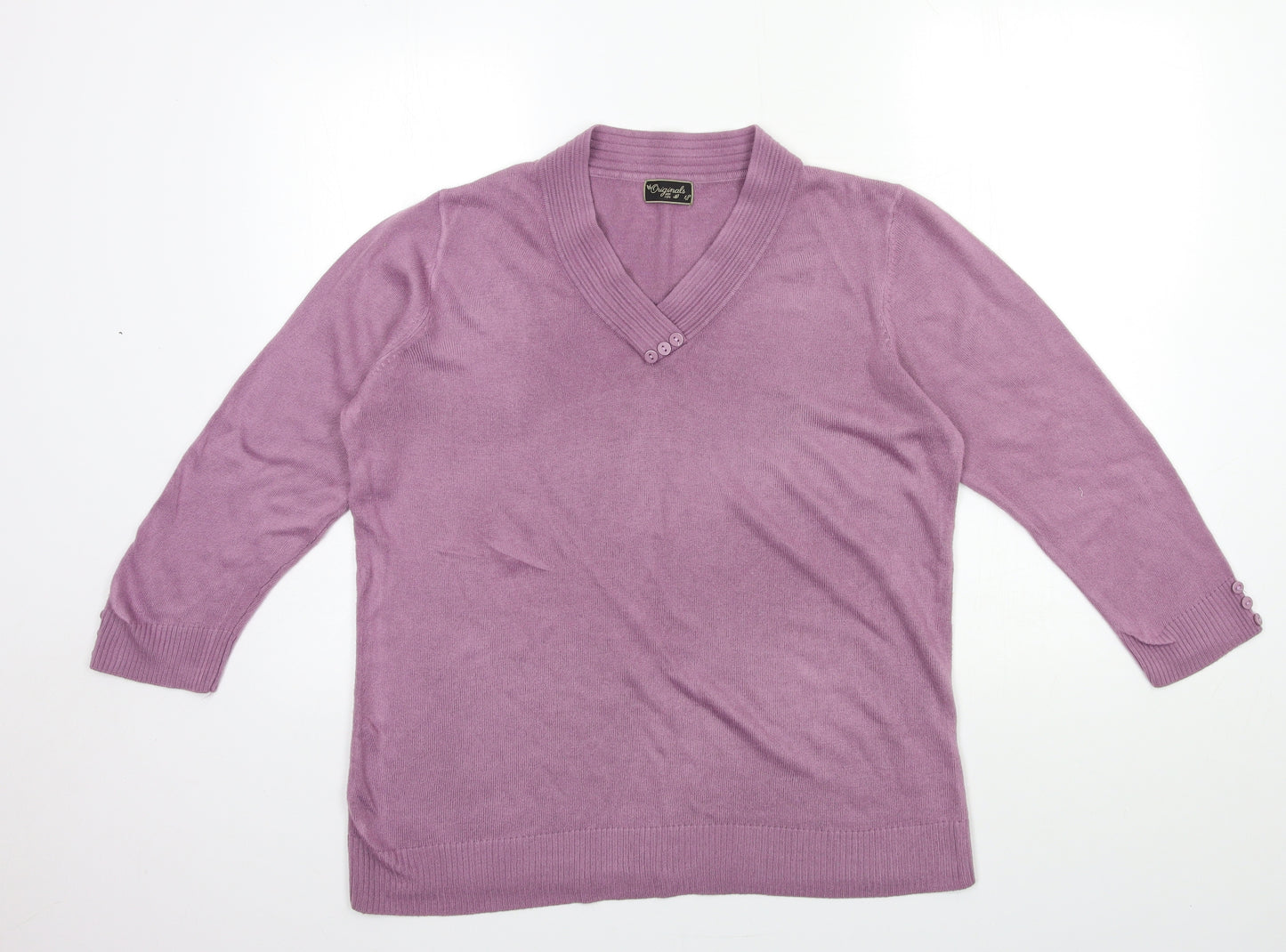 ORIGINALS Womens Purple  Knit Pullover Jumper Size S
