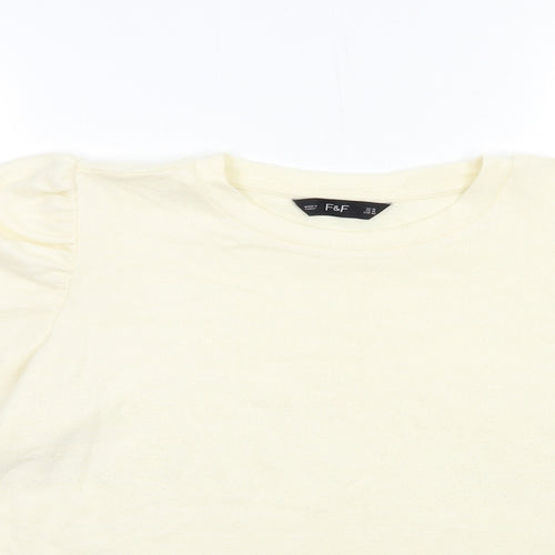 F&F Womens Ivory  Knit Pullover Jumper Size 14