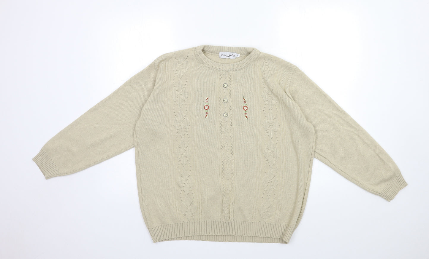 Merry gold Womens Beige  Knit Pullover Jumper Size L