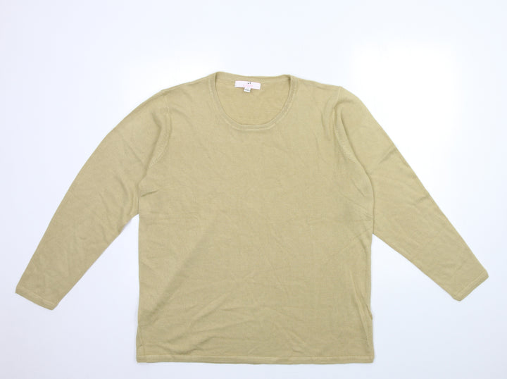 JULIPA Womens Beige Knit Pullover Jumper Size 20