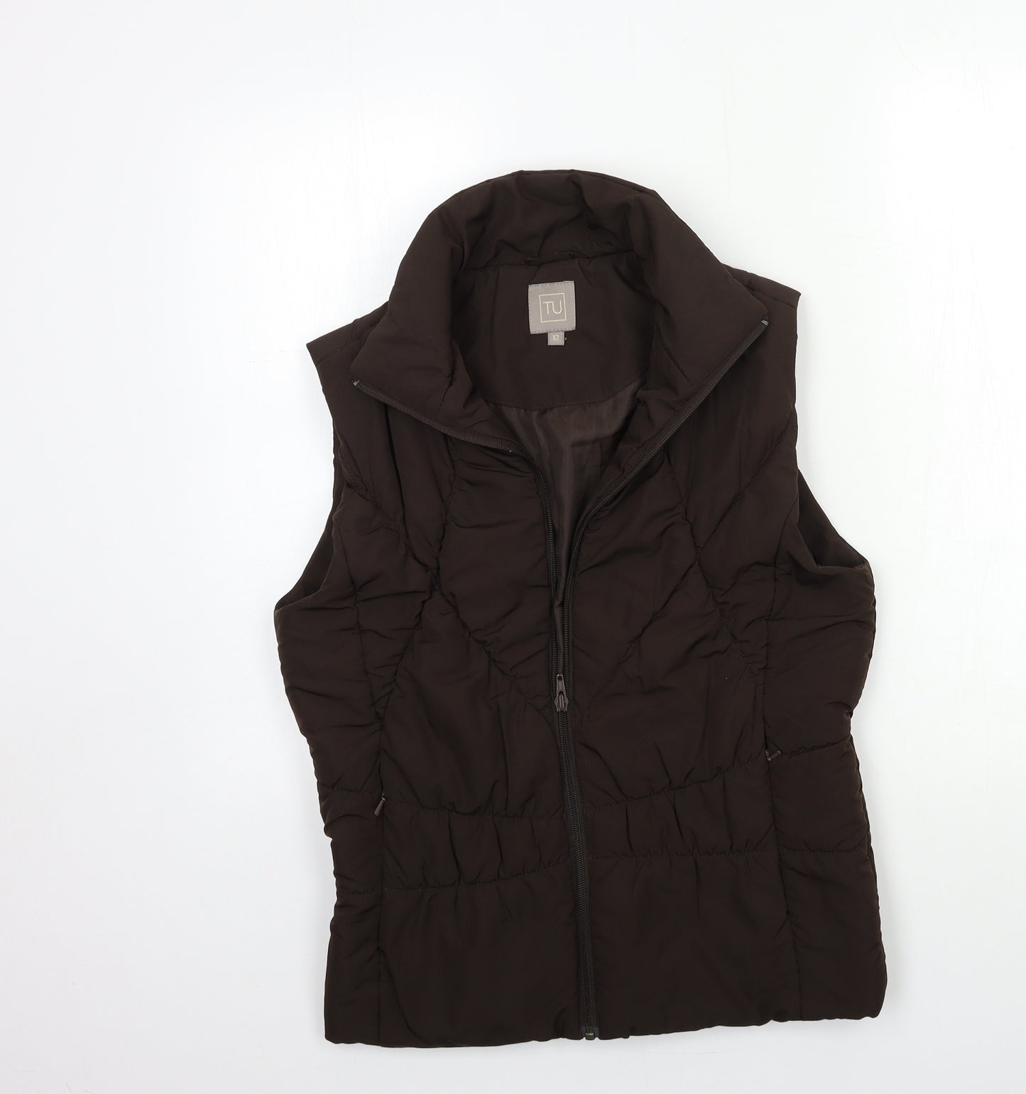 TU Womens Brown   Gilet Jacket Size 12