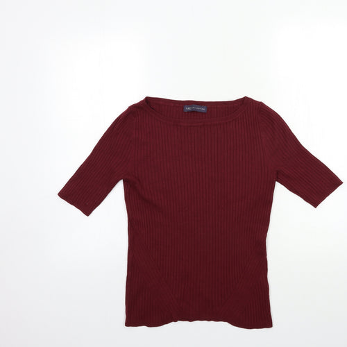 Marks and Spencer Womens Red  Knit Pullover Jumper Size 10