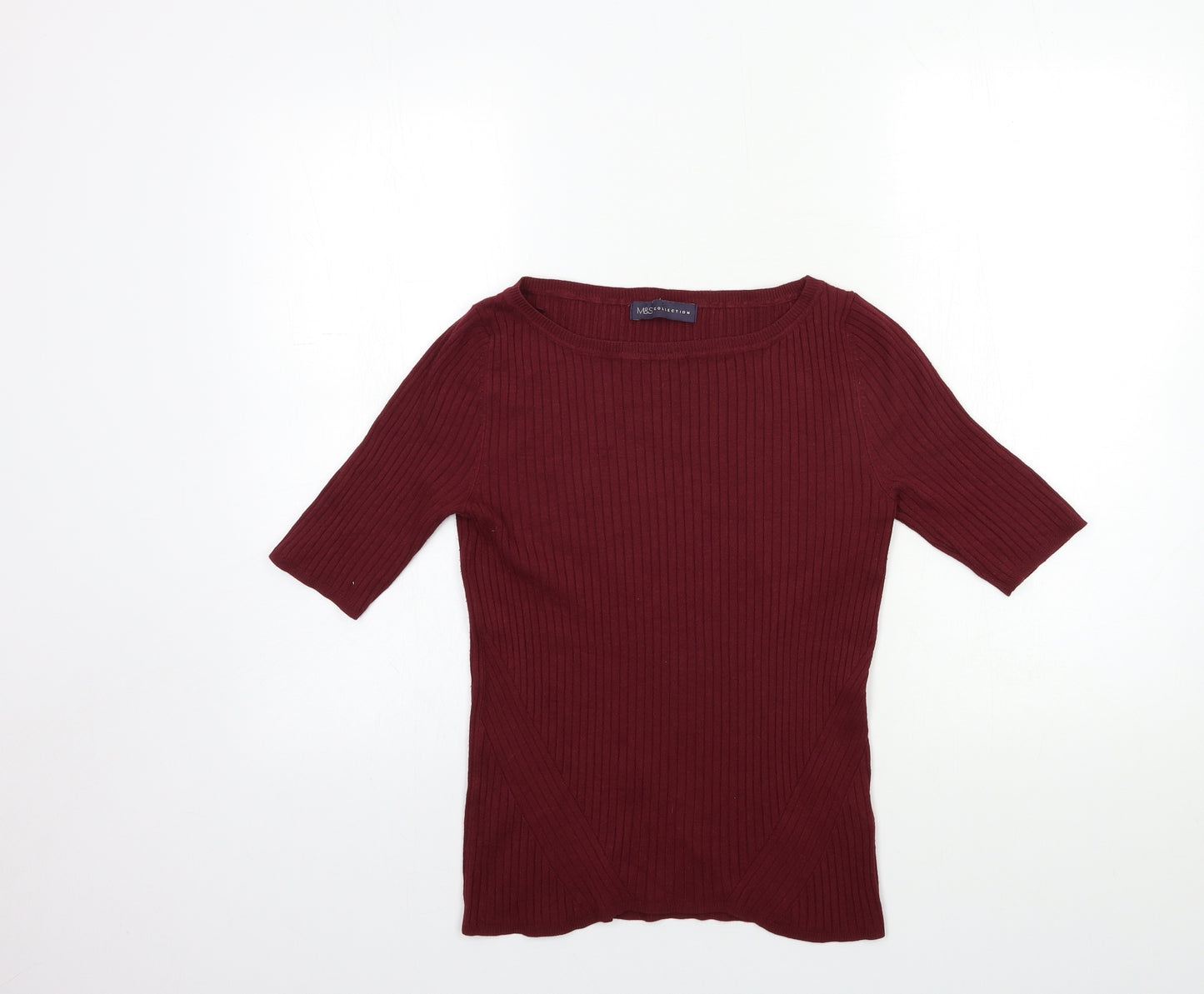 Marks and Spencer Womens Red  Knit Pullover Jumper Size 10