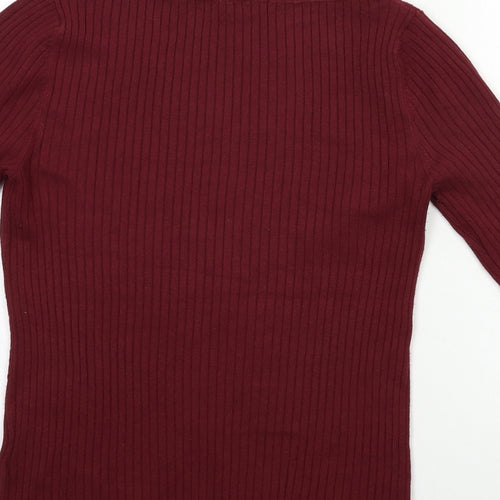 Marks and Spencer Womens Red  Knit Pullover Jumper Size 10