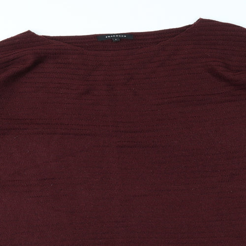 Peacokcs Womens Red   Pullover Jumper Size L