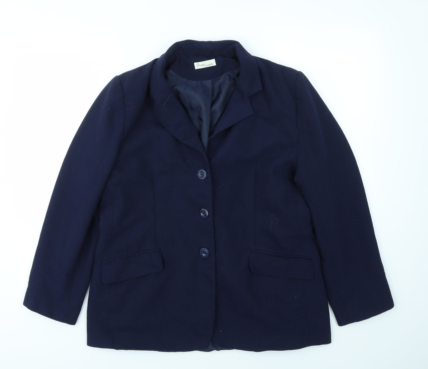 Design essentials Womens Blue   Jacket Blazer Size 16