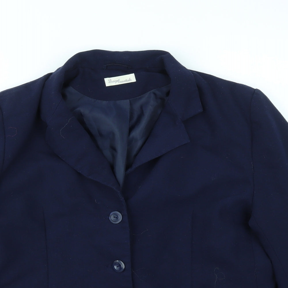 Design essentials Womens Blue   Jacket Blazer Size 16