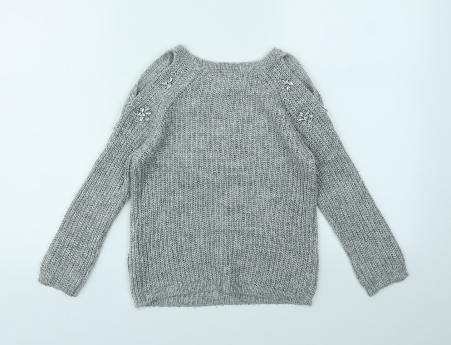 Primark Boys Grey   Pullover Jumper Size 7-8 Years