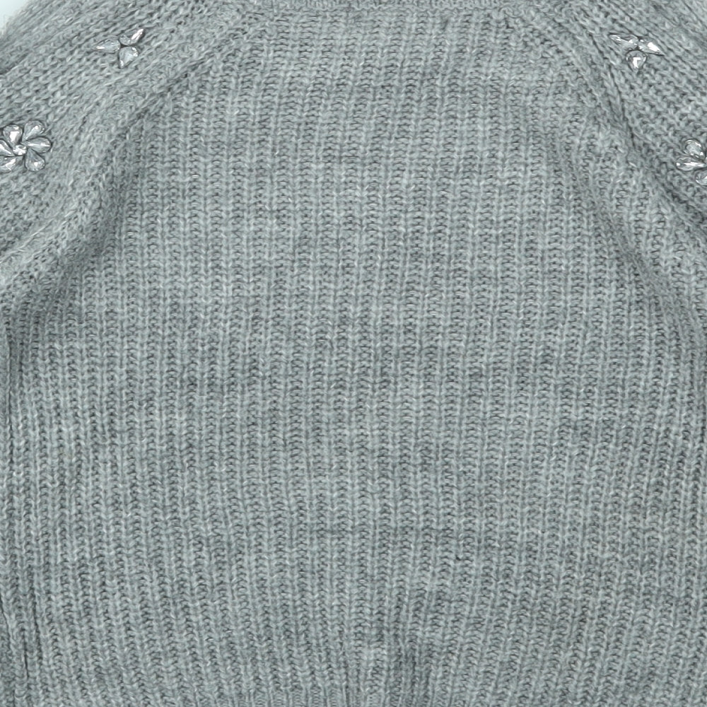 Primark Boys Grey   Pullover Jumper Size 7-8 Years