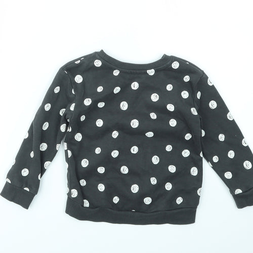 Nutmeg Girls Grey Polka Dot  Pullover Jumper Size 2-3 Years