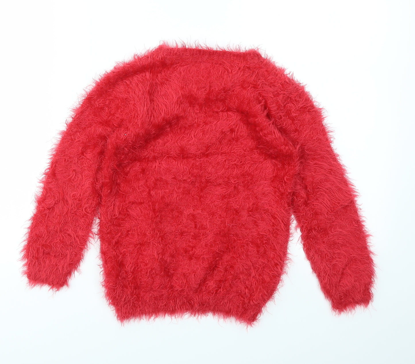 Young Dimension Girls Red Animal Print  Pullover Jumper Size 6-7 Years
