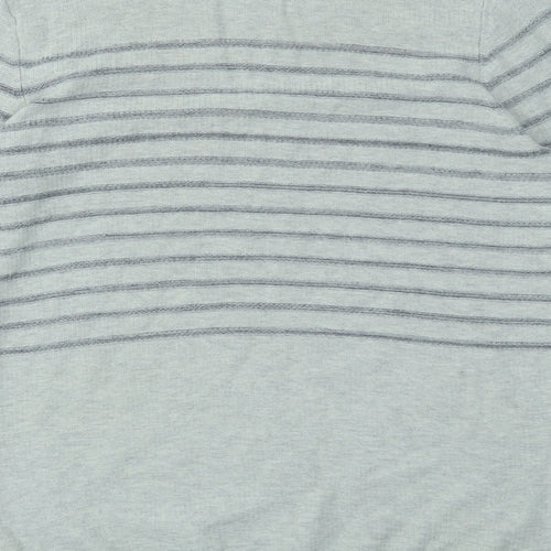 George Mens Grey Striped  Pullover Sweatshirt Size M