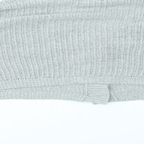 PRETTYLITTLETHING Womens Grey   Cardigan Jumper Size S