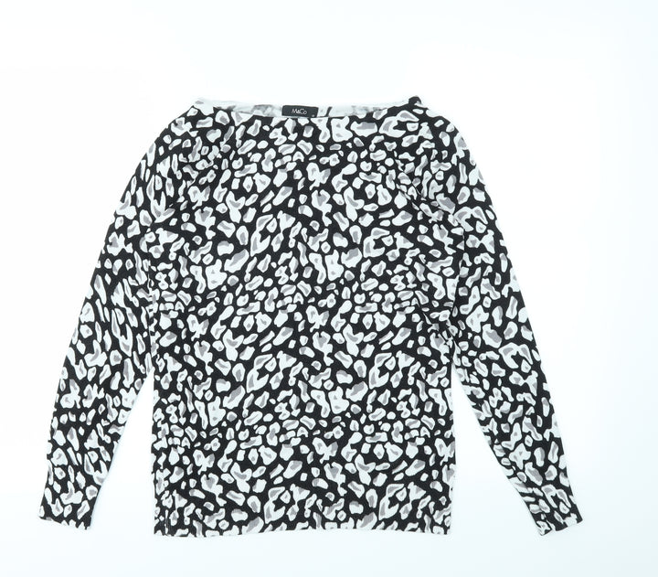 M&Co Womens Multicoloured Geometric  Pullover Jumper Size 10