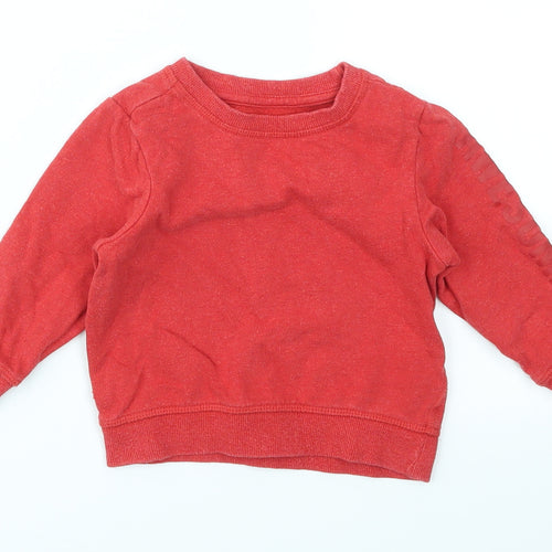M Boys Red   Pullover Jumper Size 12-18 Months