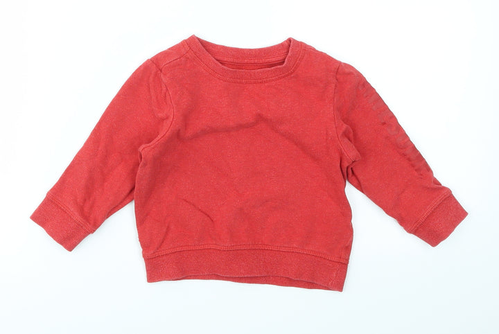 M Boys Red   Pullover Jumper Size 12-18 Months