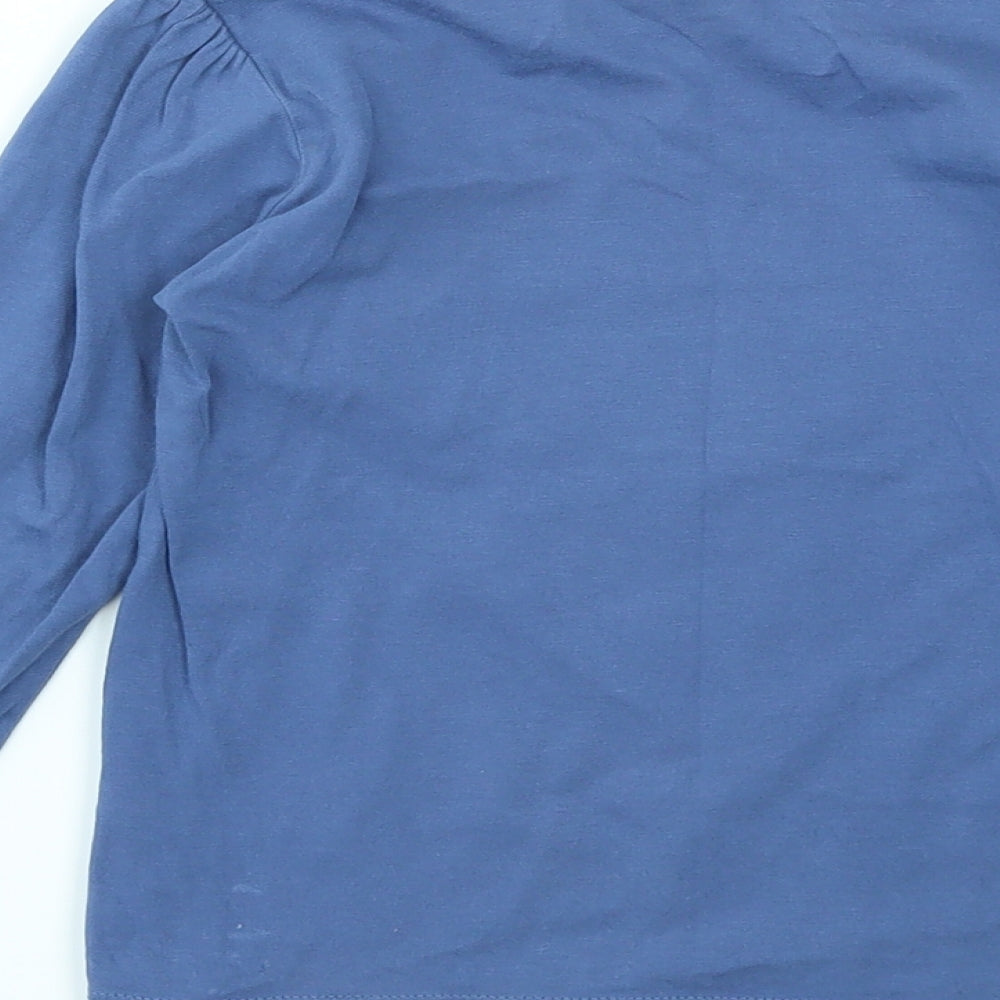 George Girls Blue Animal Print  Basic T-Shirt Size 3-4 Years
