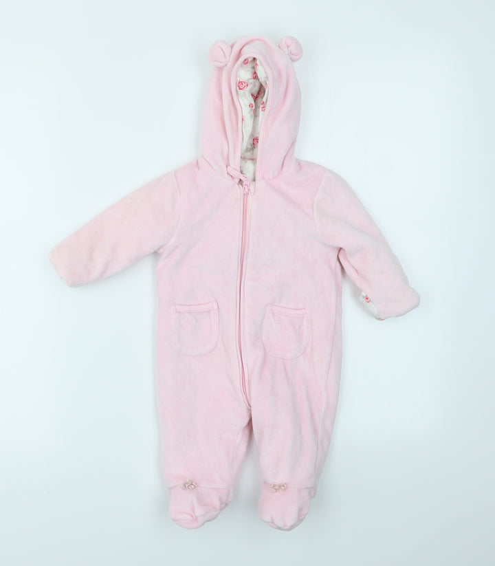 George Girls Pink   Basic Jacket Coatigan Size 3-6 Months