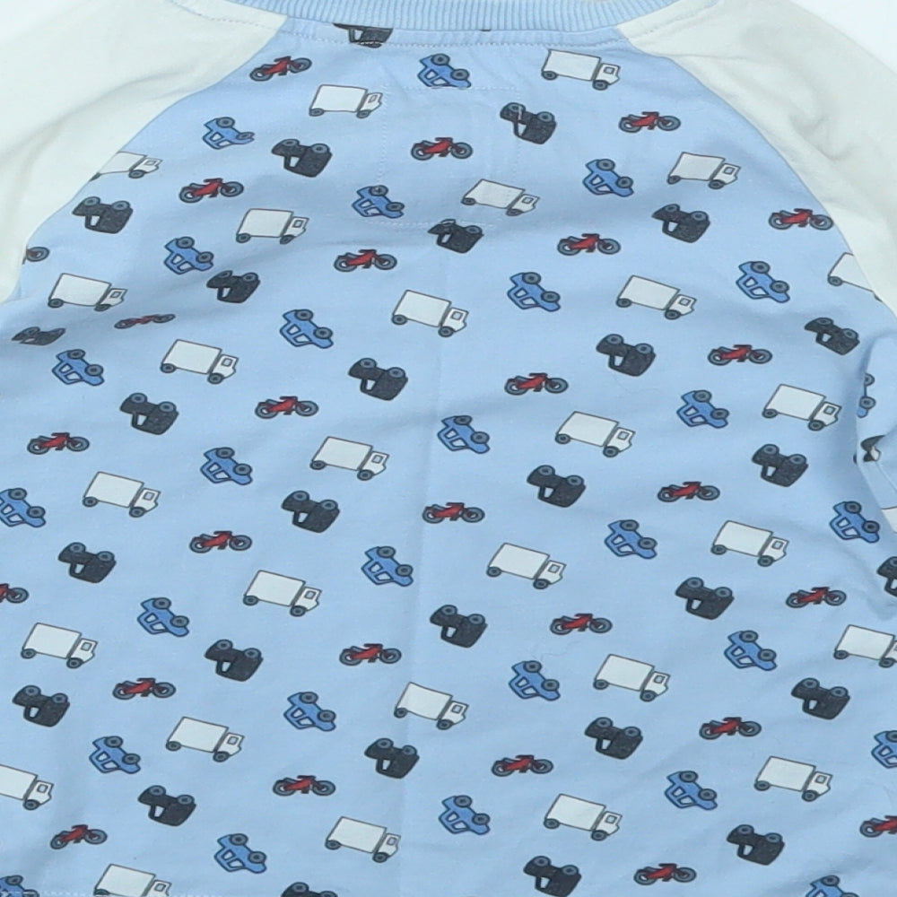 NEXT Boys Blue Geometric  Basic T-Shirt Size 12-18 Months