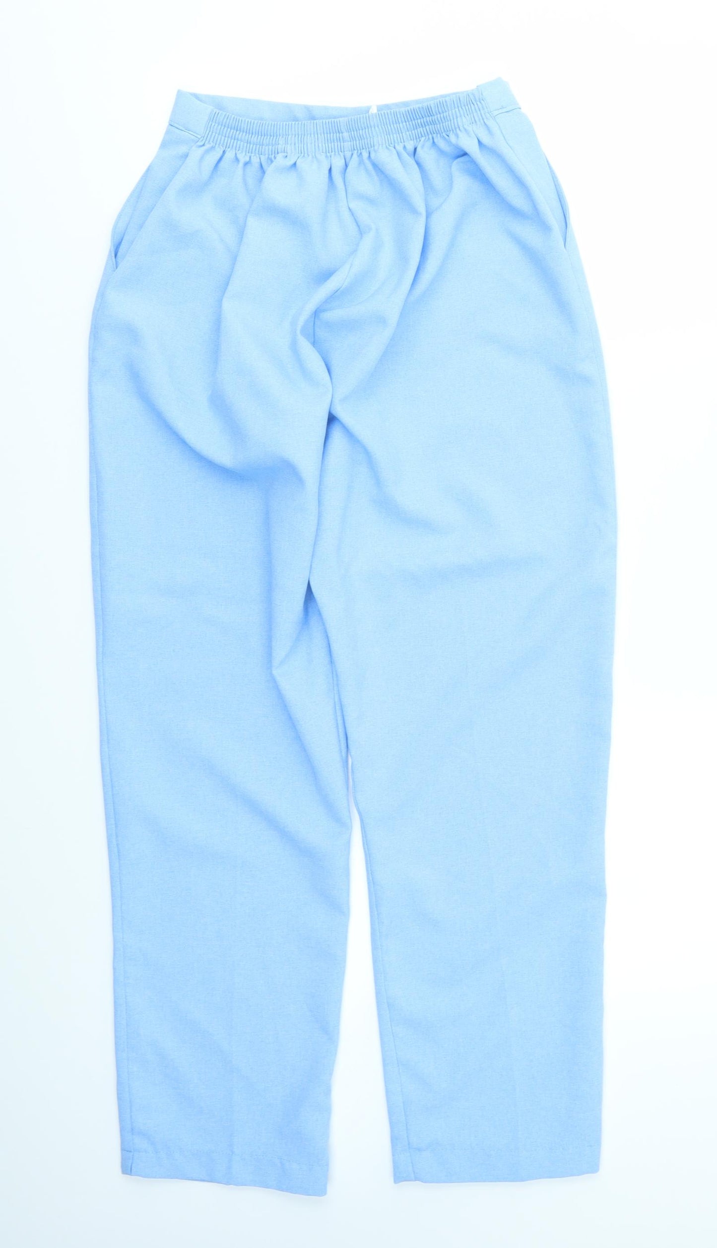 Preworn Womens Blue   Trousers  Size 14 L27 in - stretch waistband
