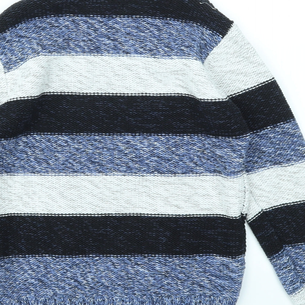 NEXT Boys Blue Striped  Pullover Jumper Size 9 Years