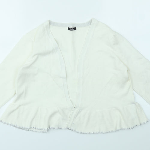 M&Co Womens Ivory   Cardigan Jumper Size 12