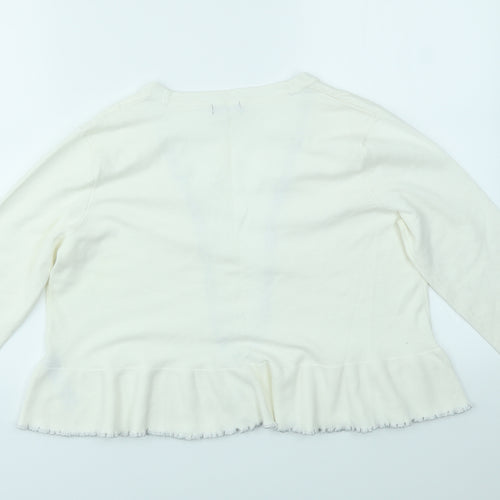 M&Co Womens Ivory   Cardigan Jumper Size 12