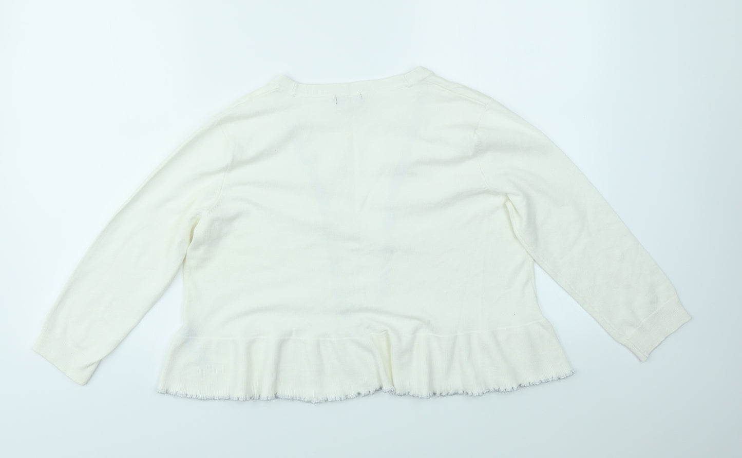 M&Co Womens Ivory   Cardigan Jumper Size 12