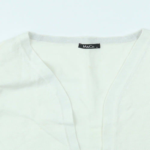 M&Co Womens Ivory   Cardigan Jumper Size 12