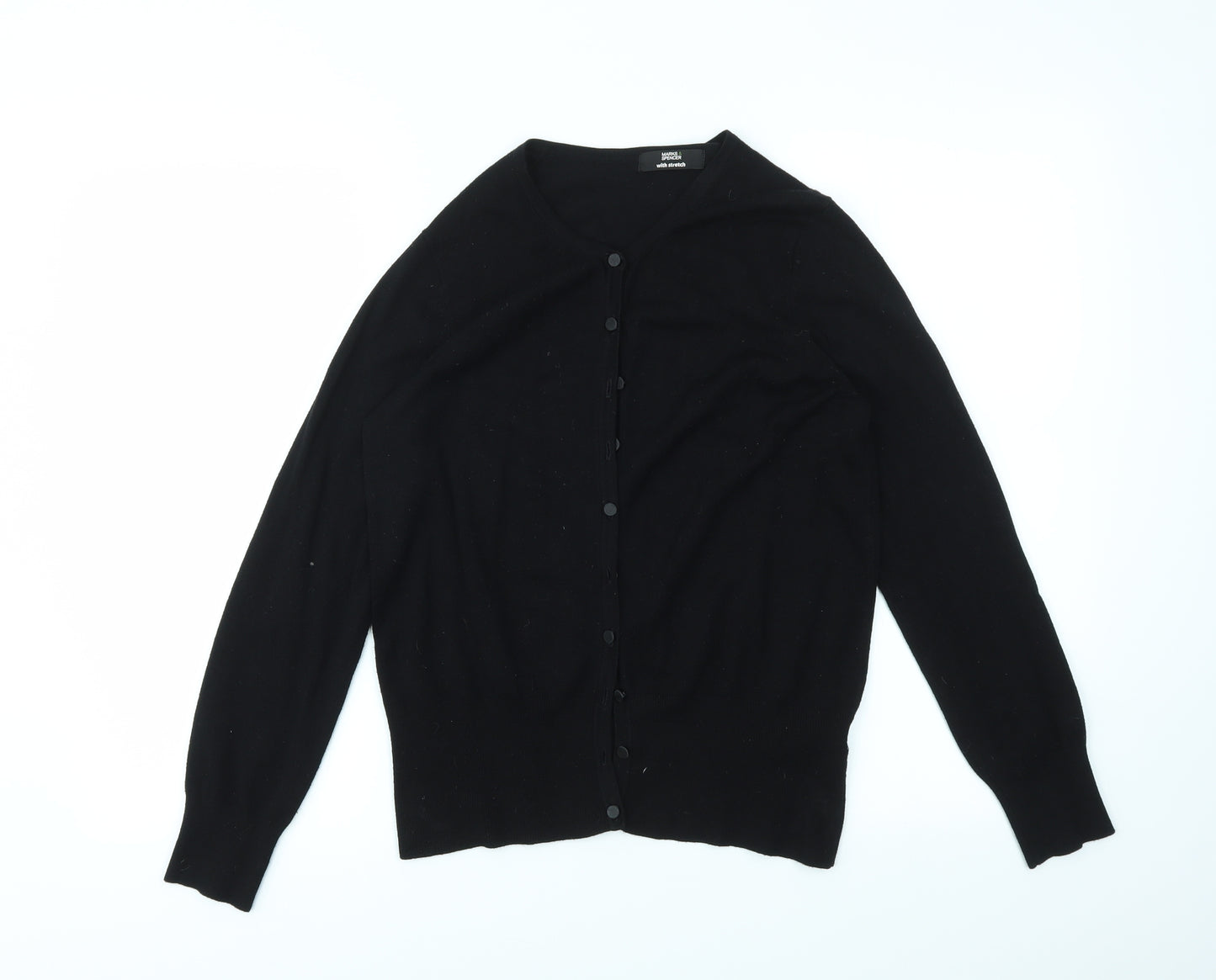 M&S Womens Black   Cardigan Jumper Size 12