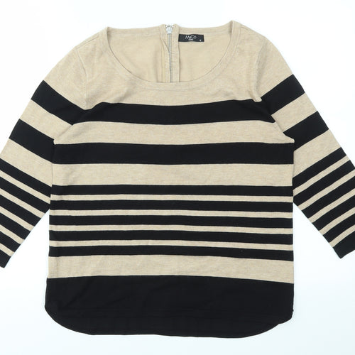 M&Co Womens Multicoloured Striped  Pullover Jumper Size 12