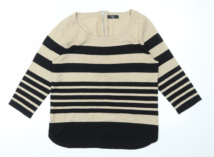 M&Co Womens Multicoloured Striped  Pullover Jumper Size 12