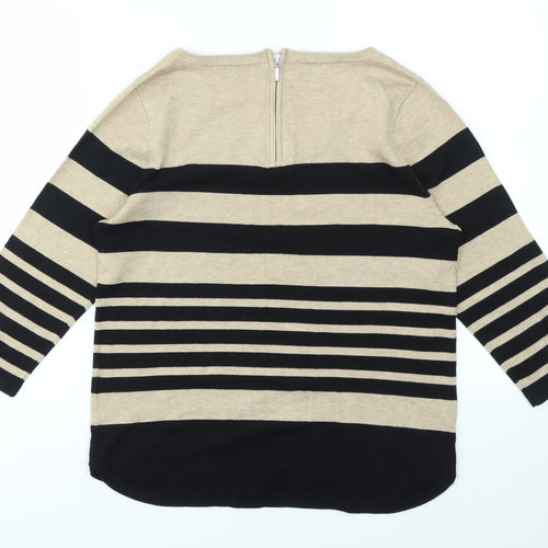 M&Co Womens Multicoloured Striped  Pullover Jumper Size 12