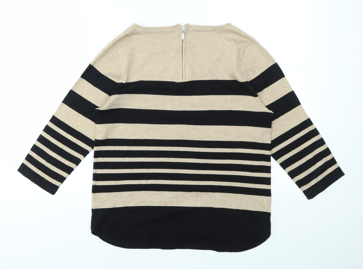M&Co Womens Multicoloured Striped  Pullover Jumper Size 12