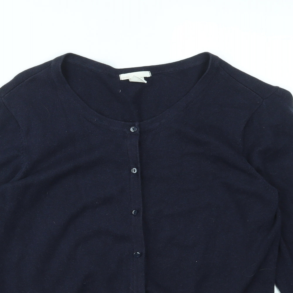 H&M Womens Blue   Cardigan Jumper Size L