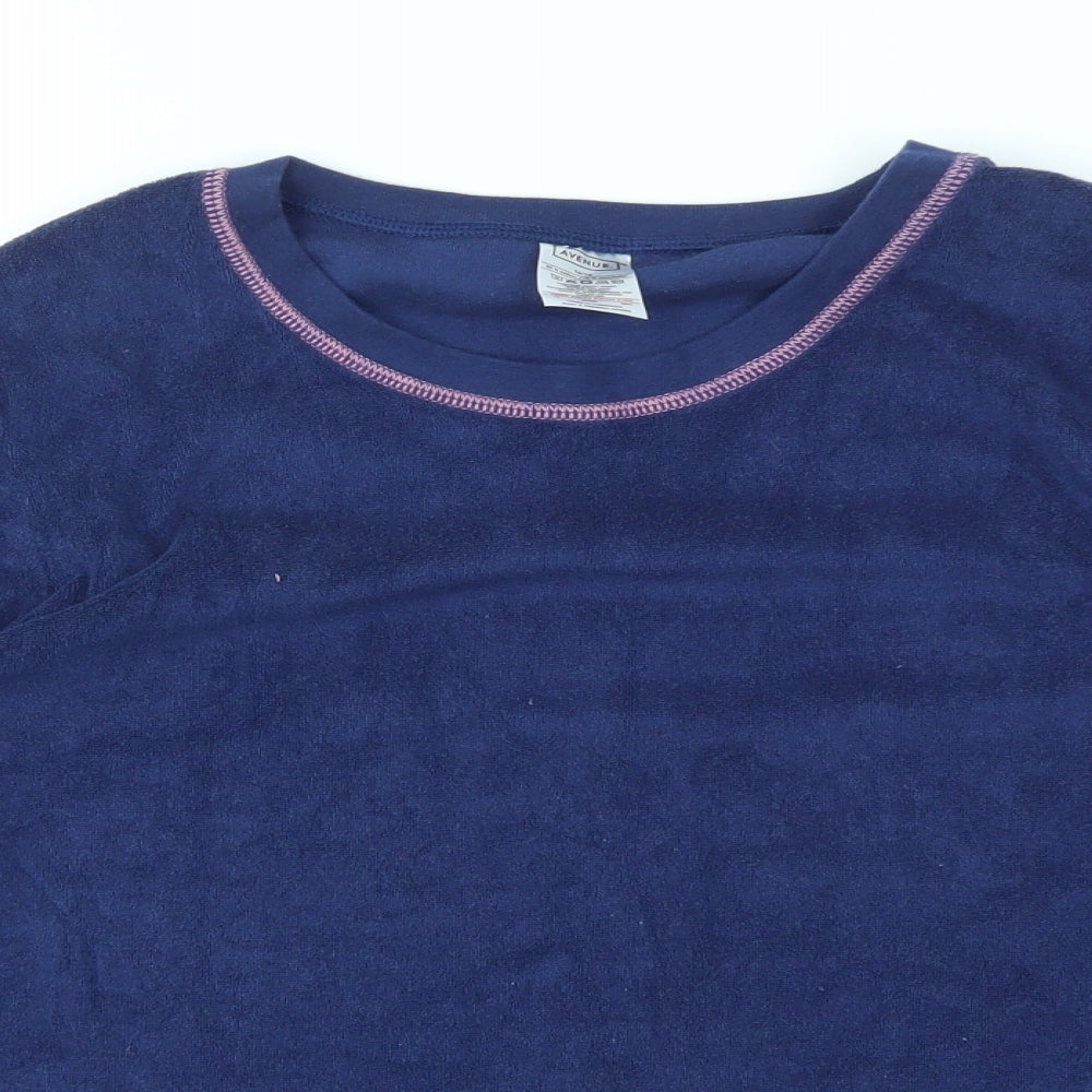 Avenue Womens Blue   Basic T-Shirt Size 16