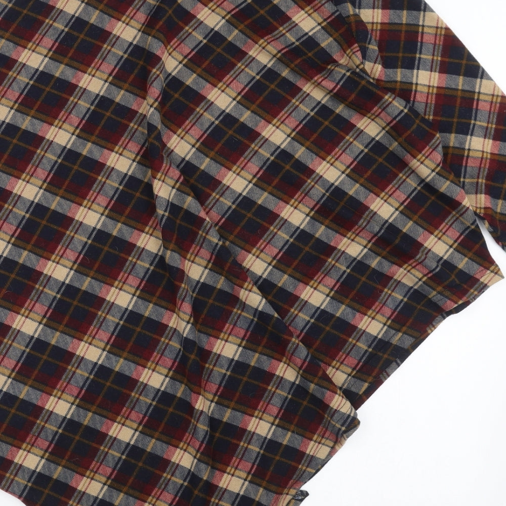 AX Paris Womens Multicoloured Plaid  Pullover Jumper Size 10  - Asymmetric Hem, one sleeve