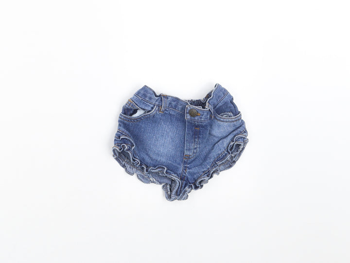 Earlydays Girls Blue  Denim  Trousers Size 6-9 Months  - hotpants