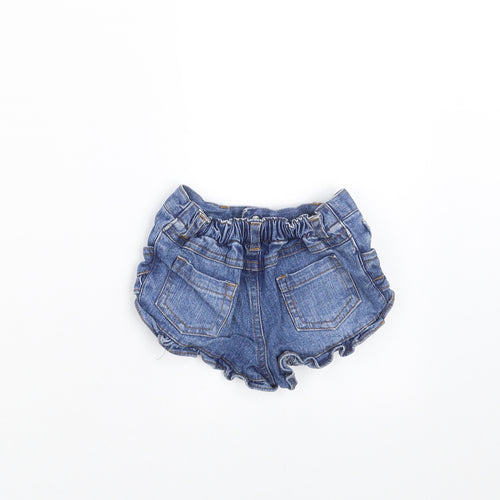Earlydays Girls Blue  Denim  Trousers Size 6-9 Months  - hotpants