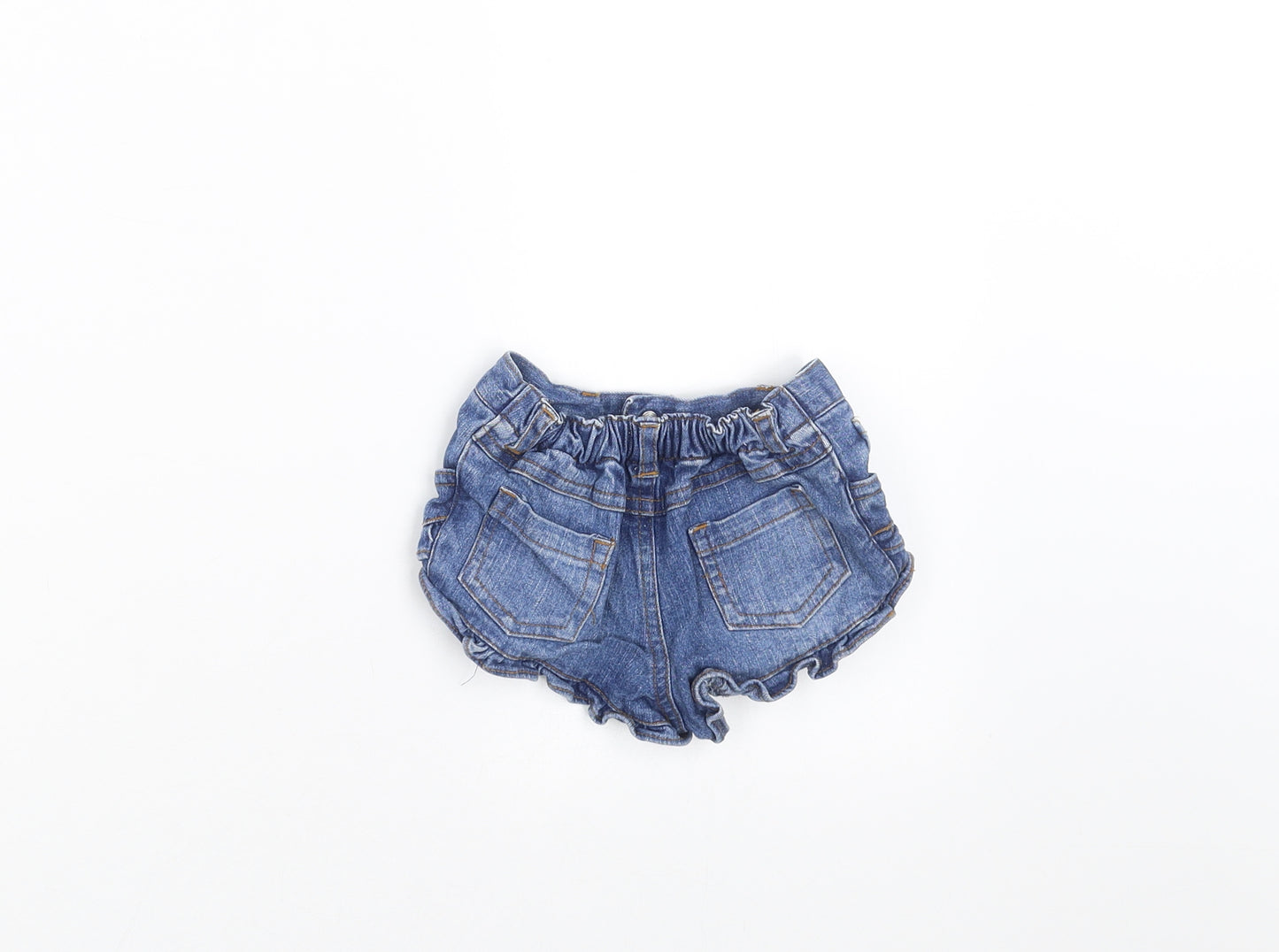 Earlydays Girls Blue  Denim  Trousers Size 6-9 Months  - hotpants