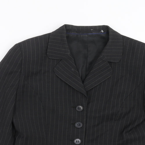 Wardrobes Womens Grey Striped  Jacket Suit Jacket Size 8
