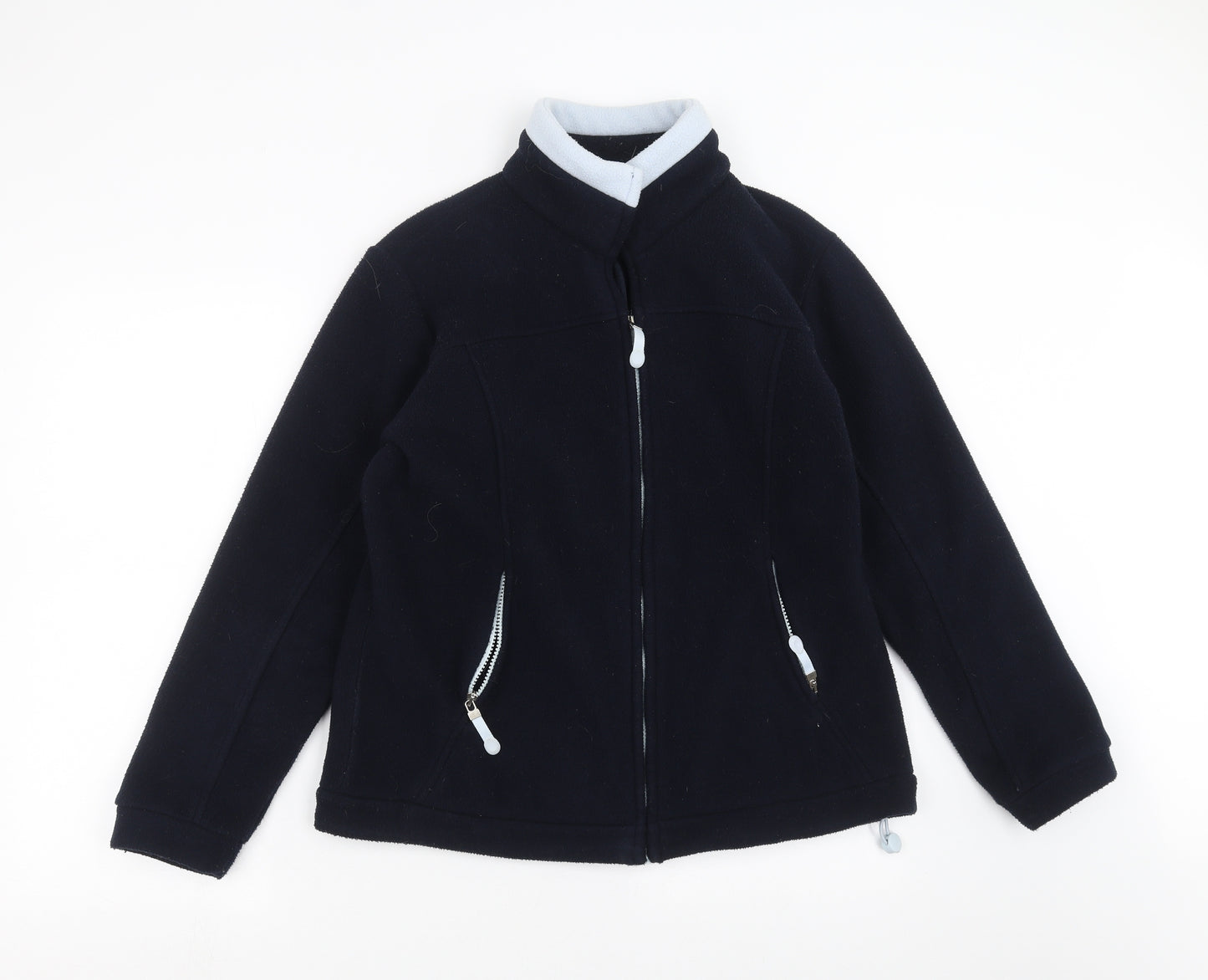 Marks and Spencer Womens Blue  Fleece Full Zip Jumper Size 12