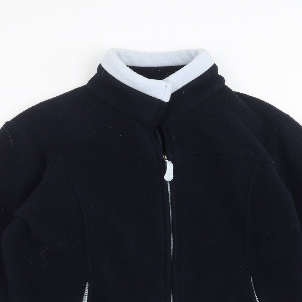 Marks and Spencer Womens Blue  Fleece Full Zip Jumper Size 12