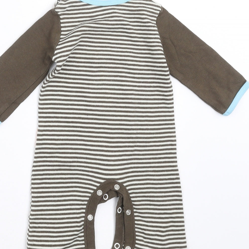George Baby Green Striped  Babygrow One-Piece Size 0-3 Months  - little But loud