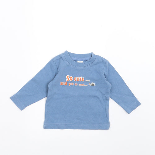 Tiny Ted Baby Blue   Basic T-Shirt Size 0-3 Months  - so cute
